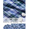 image:imageCOOFANDY Mens Wrinkle Free Plaid Dress Shirt Long Sleeve Button Down Shirt16blue Green Plaid