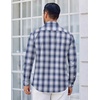 image:imageCOOFANDY Mens Wrinkle Free Plaid Dress Shirt Long Sleeve Button Down Shirt17navy Black White Plaid