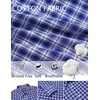 image:imageCOOFANDY Mens Wrinkle Free Plaid Dress Shirt Long Sleeve Button Down Shirt18navy Blue White Plaid