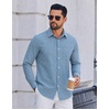 image:imageCOOFANDY Mens Wrinkle Free Plaid Dress Shirt Long Sleeve Button Down Shirt21deep Grey Plaid