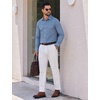 image:imageCOOFANDY Mens Wrinkle Free Plaid Dress Shirt Long Sleeve Button Down Shirt21deep Grey Plaid