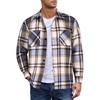 image:imageCOOFANDY Mens Flannel Shirts Casual Button Down Plaid Shirt Jacket Long Sleeve Fleece Shacket with PocketsLight Blue