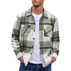 image:imageCOOFANDY Mens Flannel Shirts Casual Button Down Plaid Shirt Jacket Long Sleeve Fleece Shacket with PocketsSage Green