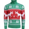 image:imageCOOFANDY Mens Slim Fit Turtleneck Sweater Casual Knitted Pullover SweatersChristmas Green