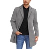 image:imageCOOFANDY Mens Wool Blend Coat Winter Trench Overcoat Classic PeacoatLight Grey
