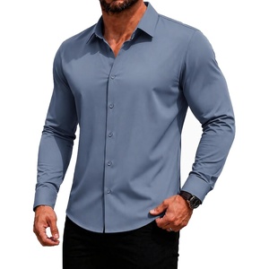 image:imageCOOFANDY Mens Muscle Fit Dress Shirts Long Sleeve Button Down ShirtsDusty Blue
