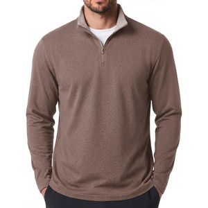 image:imageCOOFANDY Mens Quarter Zip Pullover Golf Shirts Casual Mock Neck SweatshirtBrown