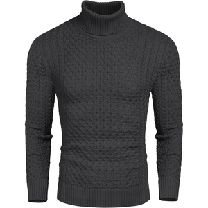 image:imageCOOFANDY Mens Slim Fit Turtleneck Sweater Casual Knitted Pullover SweatersDark Gray
