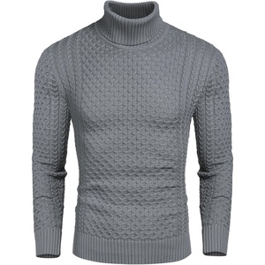 image:imageCOOFANDY Mens Slim Fit Turtleneck Sweater Casual Knitted Pullover SweatersGray