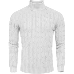 image:imageCOOFANDY Mens Slim Fit Turtleneck Sweater Casual Twisted Knitted Pullover01white