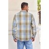 image:imageCOOFANDY Mens Flannel Shirts Long Sleeve Button Down Shirt with Pocket Casual Shirts Work Shirts for MenBlue Brown