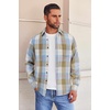 image:imageCOOFANDY Mens Flannel Shirts Long Sleeve Button Down Shirt with Pocket Casual Shirts Work Shirts for MenBlue Brown
