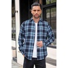 image:imageCOOFANDY Mens Flannel Shirts Long Sleeve Button Down Shirt with Pocket Casual Shirts Work Shirts for MenBlue Plaid