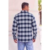 image:imageCOOFANDY Mens Flannel Shirts Long Sleeve Button Down Shirt with Pocket Casual Shirts Work Shirts for MenBlue White Plaid