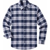 image:imageCOOFANDY Mens Flannel Shirts Long Sleeve Button Down Shirt with Pocket Casual Shirts Work Shirts for MenBlue White Plaid
