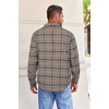 image:imageCOOFANDY Mens Flannel Shirts Long Sleeve Button Down Shirt with Pocket Casual Shirts Work Shirts for MenKhaki Plaid