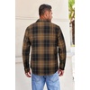 image:imageCOOFANDY Mens Flannel Shirts Long Sleeve Button Down Shirt with Pocket Casual Shirts Work Shirts for MenLight Coffee Black Plaid