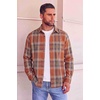 image:imageCOOFANDY Mens Flannel Shirts Long Sleeve Button Down Shirt with Pocket Casual Shirts Work Shirts for MenOrangeyellow Plaid