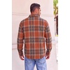 image:imageCOOFANDY Mens Flannel Shirts Long Sleeve Button Down Shirt with Pocket Casual Shirts Work Shirts for MenOrangeyellow Plaid
