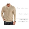 image:imageCOOFANDY Mens Knit Polo Shirts Casual Collared Long Sleeve Sweater PolosApricot