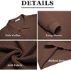 image:imageCOOFANDY Mens Knit Polo Shirts Casual Collared Long Sleeve Sweater PolosBrown