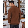 image:imageCOOFANDY Mens Knit Polo Shirts Casual Collared Long Sleeve Sweater PolosCaramel