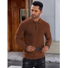 image:imageCOOFANDY Mens Knit Polo Shirts Casual Collared Long Sleeve Sweater PolosCaramel
