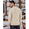 image:imageCOOFANDY Mens Knit Polo Shirts Casual Collared Long Sleeve Sweater PolosCream