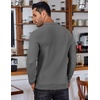 image:imageCOOFANDY Mens Knit Polo Shirts Casual Collared Long Sleeve Sweater PolosDark Grey