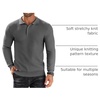 image:imageCOOFANDY Mens Knit Polo Shirts Casual Collared Long Sleeve Sweater PolosDark Grey