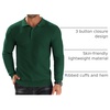 image:imageCOOFANDY Mens Knit Polo Shirts Casual Collared Long Sleeve Sweater PolosGreen
