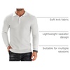 image:imageCOOFANDY Mens Knit Polo Shirts Casual Collared Long Sleeve Sweater PolosWhite
