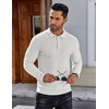 image:imageCOOFANDY Mens Knit Polo Shirts Casual Collared Long Sleeve Sweater PolosWhite