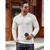 image:imageCOOFANDY Mens Knit Polo Shirts Casual Collared Long Sleeve Sweater PolosWhite