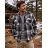 image:imageCOOFANDY Mens Long Sleeve Flannel Shirts Fashion Flannel Shirt Casual Button Down Shirt Jakcet with PocketsBlack