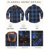 image:imageCOOFANDY Mens Long Sleeve Flannel Shirts Fashion Flannel Shirt Casual Button Down Shirt Jakcet with PocketsBlack Blue