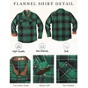image:imageCOOFANDY Mens Long Sleeve Flannel Shirts Fashion Flannel Shirt Casual Button Down Shirt Jakcet with PocketsBlack Green