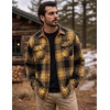 image:imageCOOFANDY Mens Long Sleeve Flannel Shirts Fashion Flannel Shirt Casual Button Down Shirt Jakcet with PocketsBlack Yellow