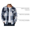 image:imageCOOFANDY Mens Long Sleeve Flannel Shirts Fashion Flannel Shirt Casual Button Down Shirt Jakcet with PocketsBlue