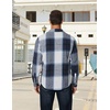image:imageCOOFANDY Mens Long Sleeve Flannel Shirts Fashion Flannel Shirt Casual Button Down Shirt Jakcet with PocketsBlue