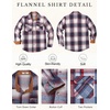 image:imageCOOFANDY Mens Long Sleeve Flannel Shirts Fashion Flannel Shirt Casual Button Down Shirt Jakcet with PocketsBlue Redline