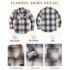 image:imageCOOFANDY Mens Long Sleeve Flannel Shirts Fashion Flannel Shirt Casual Button Down Shirt Jakcet with PocketsBlue Yellowline