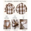 image:imageCOOFANDY Mens Long Sleeve Flannel Shirts Fashion Flannel Shirt Casual Button Down Shirt Jakcet with PocketsKhaki