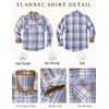 image:imageCOOFANDY Mens Long Sleeve Flannel Shirts Fashion Flannel Shirt Casual Button Down Shirt Jakcet with PocketsLight Blue