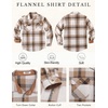 image:imageCOOFANDY Mens Long Sleeve Flannel Shirts Fashion Flannel Shirt Casual Button Down Shirt Jakcet with PocketsLight Khaki