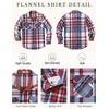 image:imageCOOFANDY Mens Long Sleeve Flannel Shirts Fashion Flannel Shirt Casual Button Down Shirt Jakcet with PocketsRed Blue