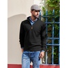 image:imageCOOFANDY Mens Quarter Zip Pullover Dress Regular Fit Mock Neck SweaterBlack