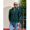 image:imageCOOFANDY Mens Quarter Zip Pullover Dress Regular Fit Mock Neck SweaterDark Green