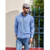 image:imageCOOFANDY Mens Quarter Zip Pullover Dress Regular Fit Mock Neck SweaterLight Blue
