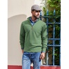 image:imageCOOFANDY Mens Quarter Zip Pullover Dress Regular Fit Mock Neck SweaterSage Green